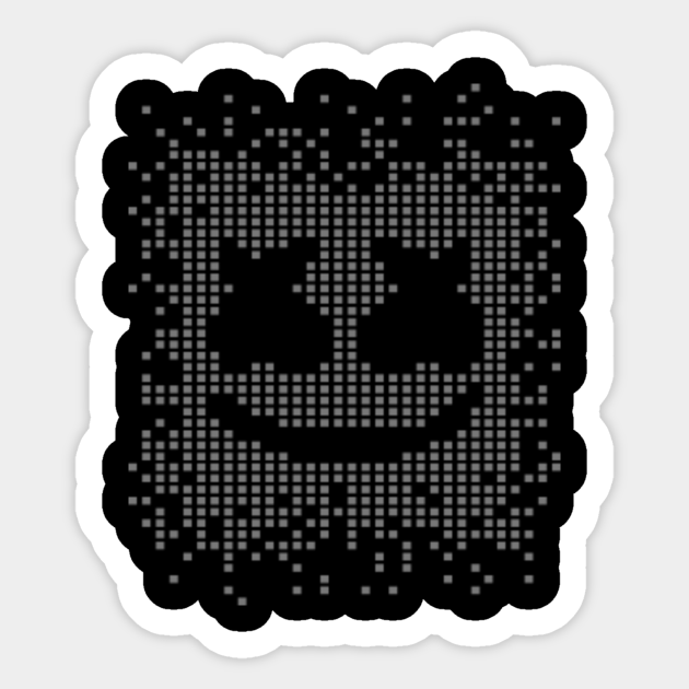 marshmello pixel - Marshmello - Sticker | TeePublic